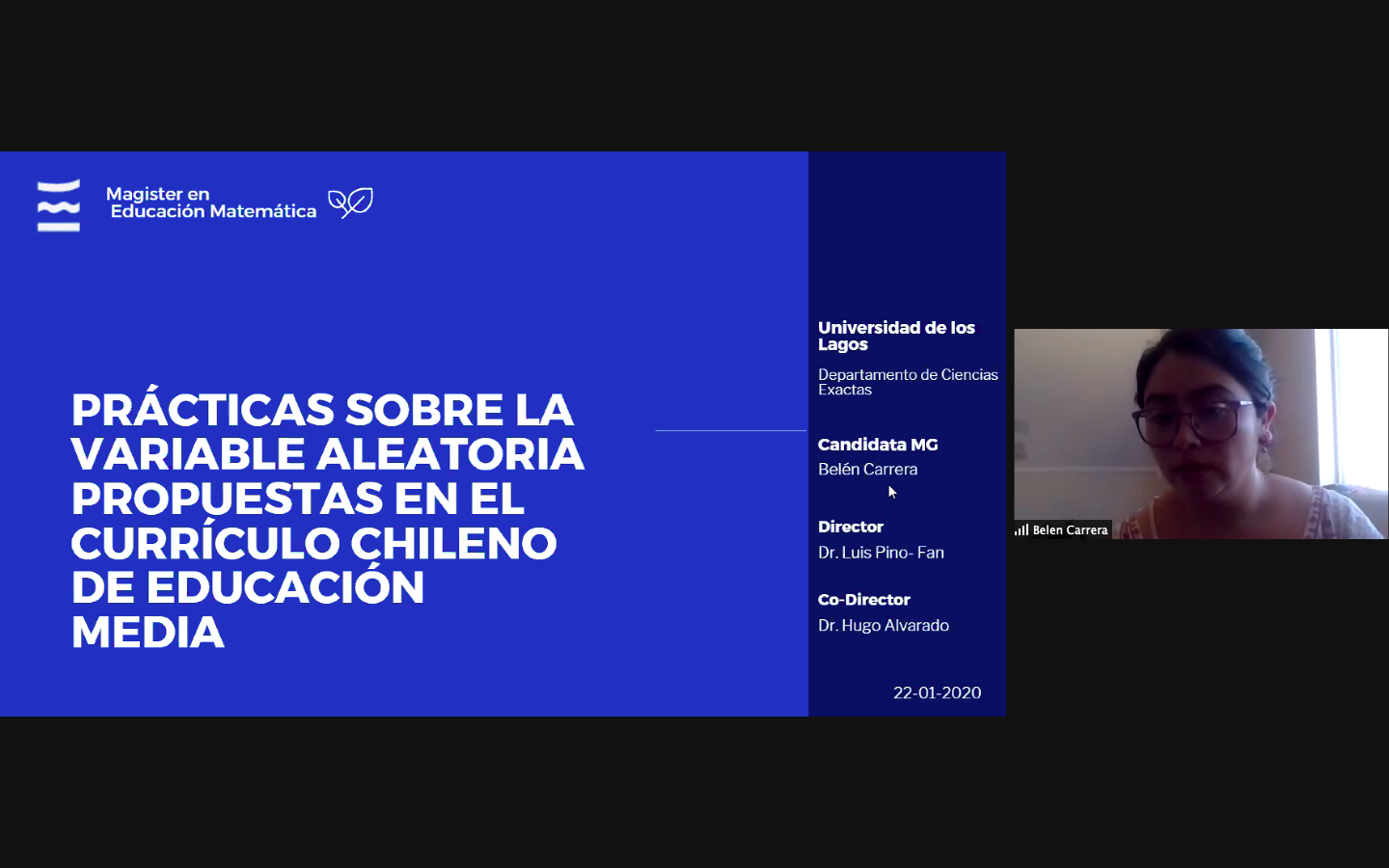 Belén Carrera Graduada del Magíster con Distinción Cum Laude