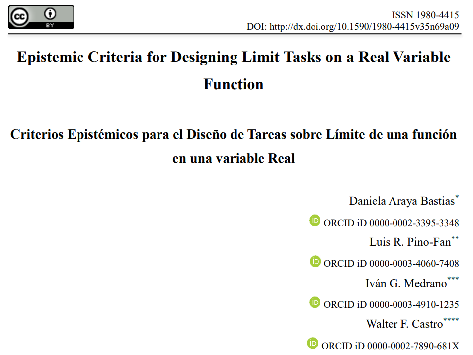 Estudiantes de doctorado y académico de los Postgrados en Educación Matemática publican artículo