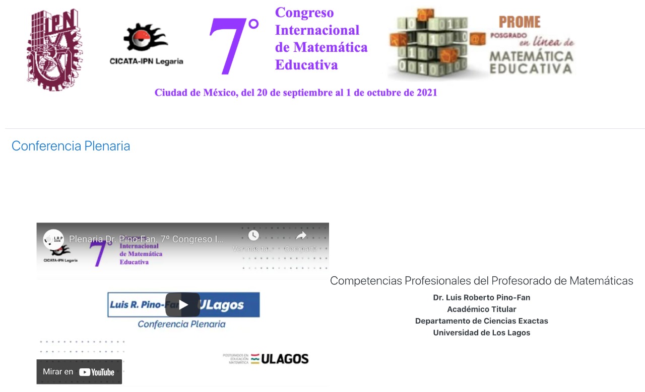 Académico dicta conferencias plenarias en eventos internacionales