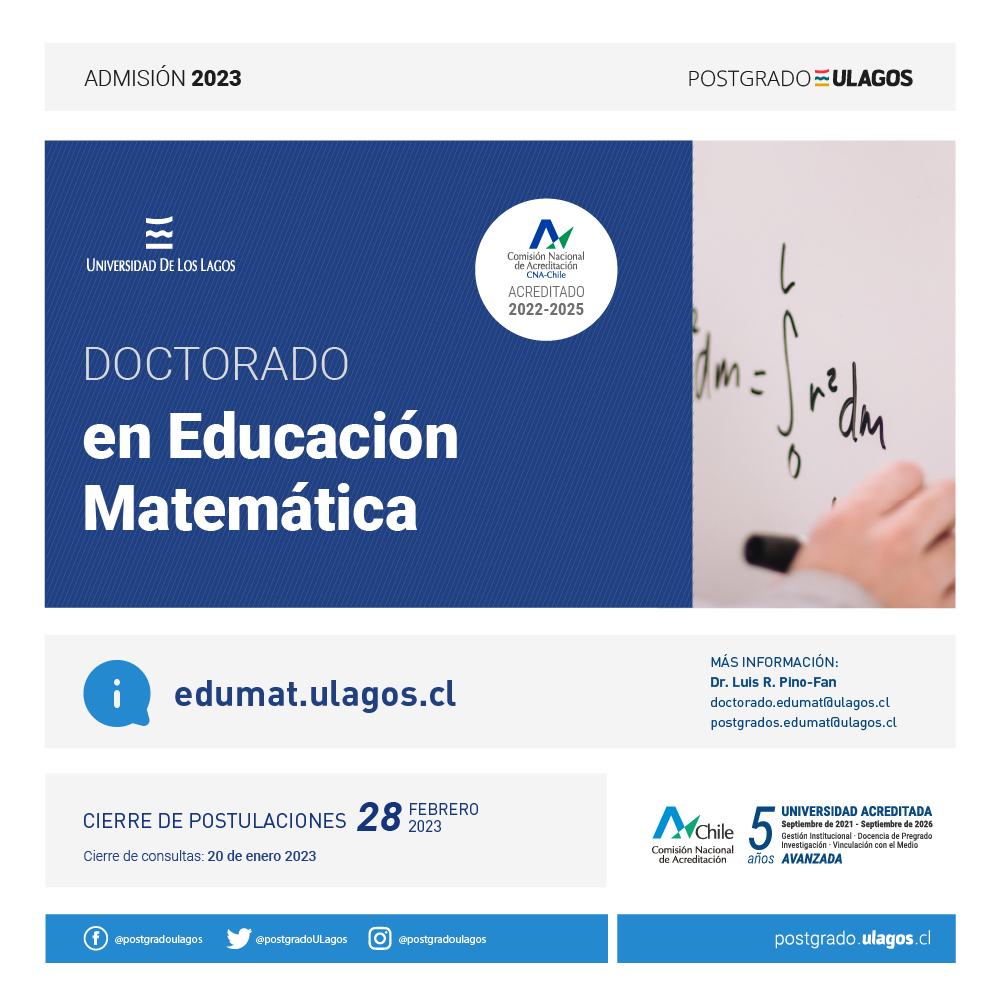 Postula al Doctorado en Educación Matemática