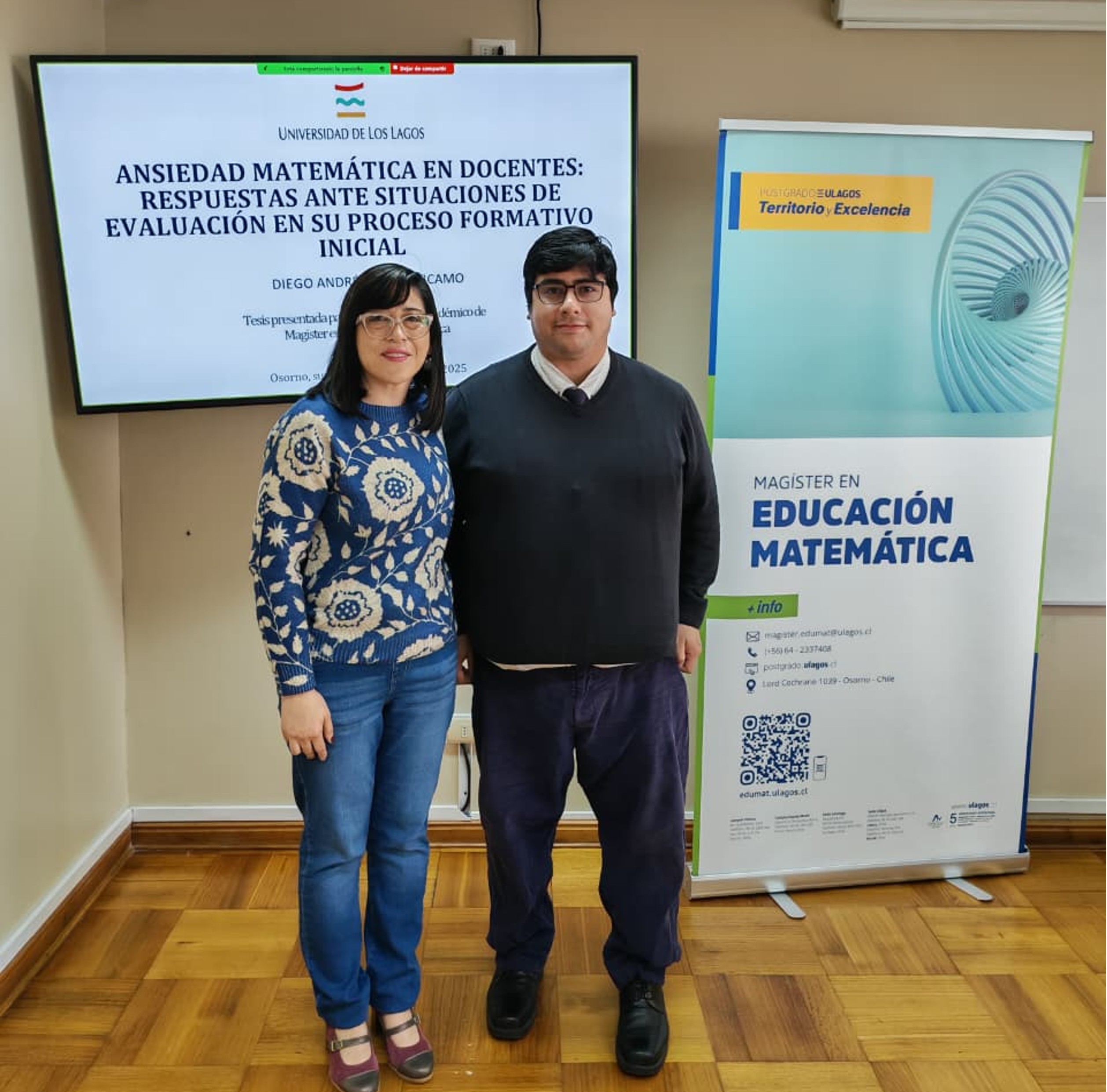 Diego Jara Cárcamo obtiene el grado de Magíster en Educación Matemática con investigación sobre ansiedad matemática