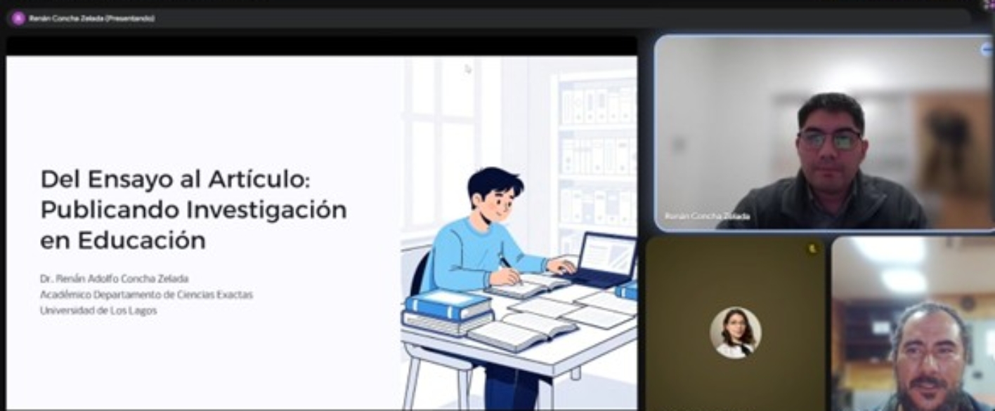 Dr. Renán Concha-Zelada expone en coloquio sobre investigación educativa en el Doctorado en Educación de la Universidad del Bío-Bío