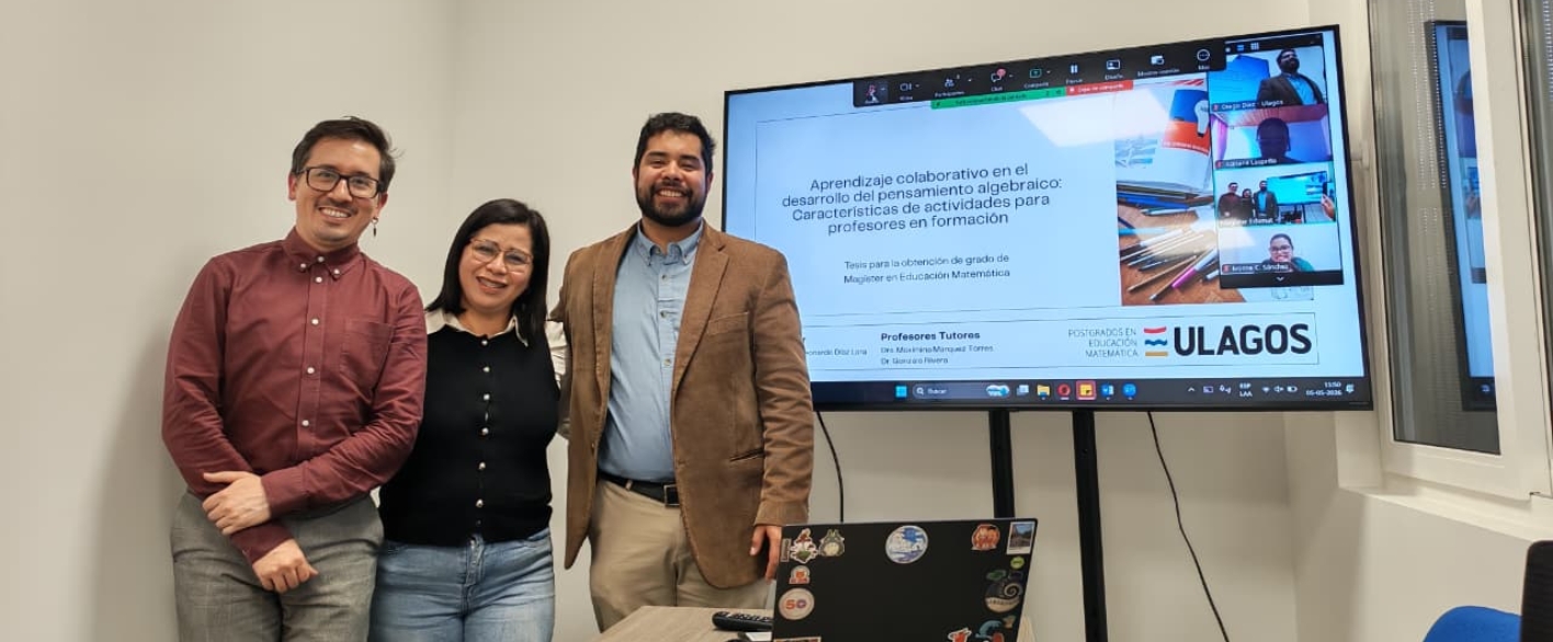 Diego Díaz obtiene grado de Magíster en Educación Matemática con investigación sobre aprendizaje colaborativo y pensamiento algebraico